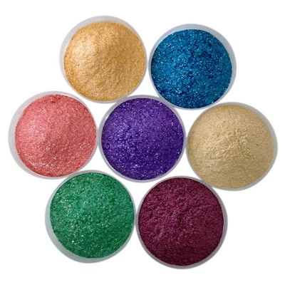 Flocos de mica coloridos