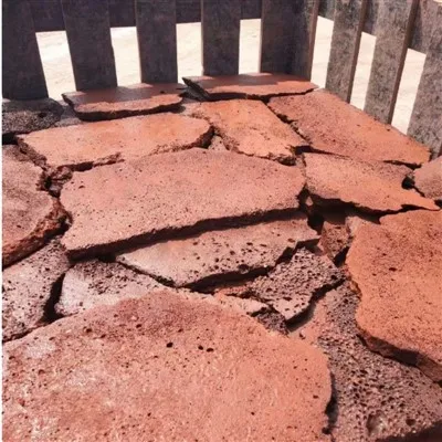 Azulejos vulcânicos naturais vermelhos